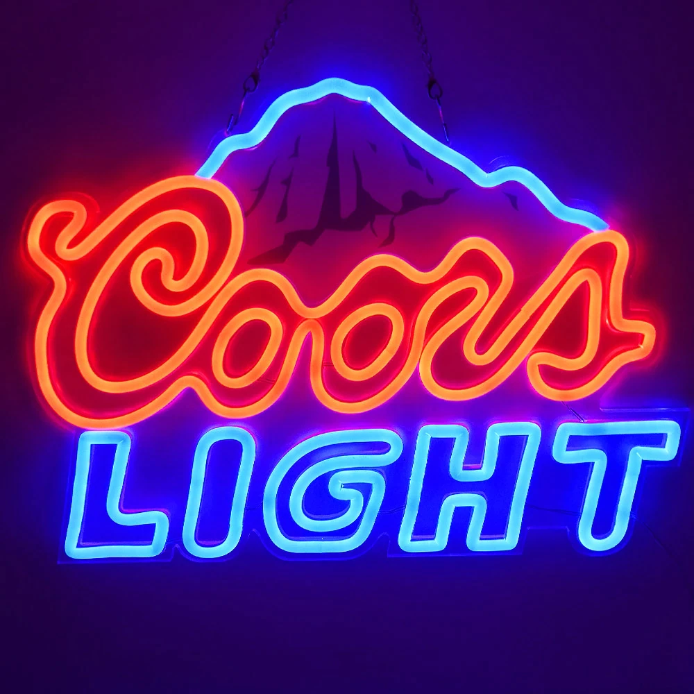 Coors Light Neon Sign Show Off A Retro Vibe