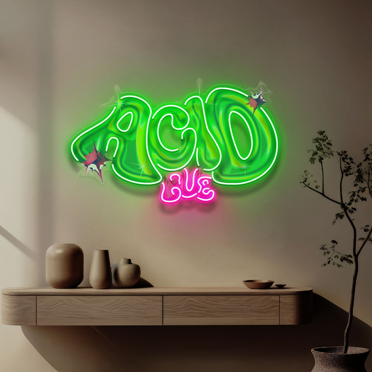 Sour Acid Love Collapse Art LED Neon Sign Light Pop Art