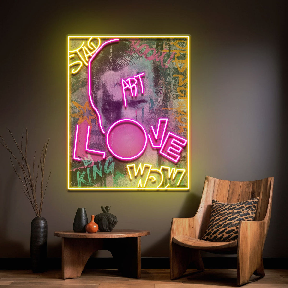 Art King In Collapse Art LED Neon Sign Light Pop Art