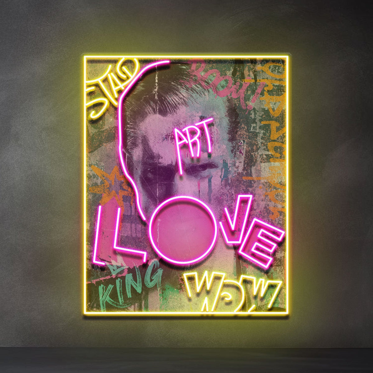 Art King In Collapse Art LED Neon Sign Light Pop Art