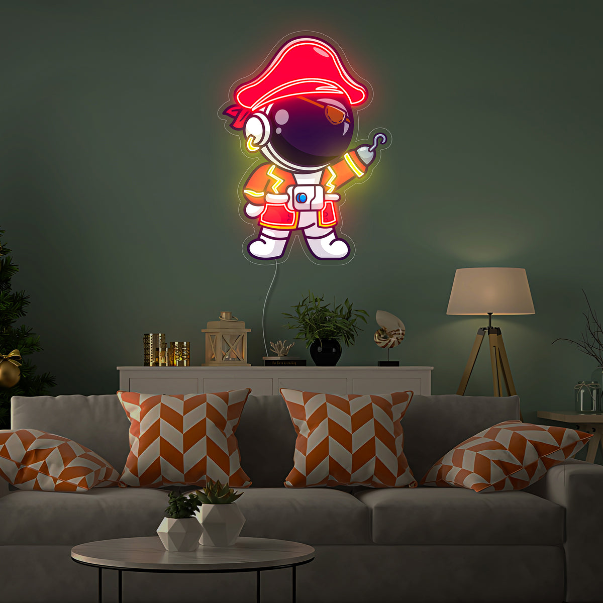 Astronaut Pirate Led Neon Acrylic Artwork