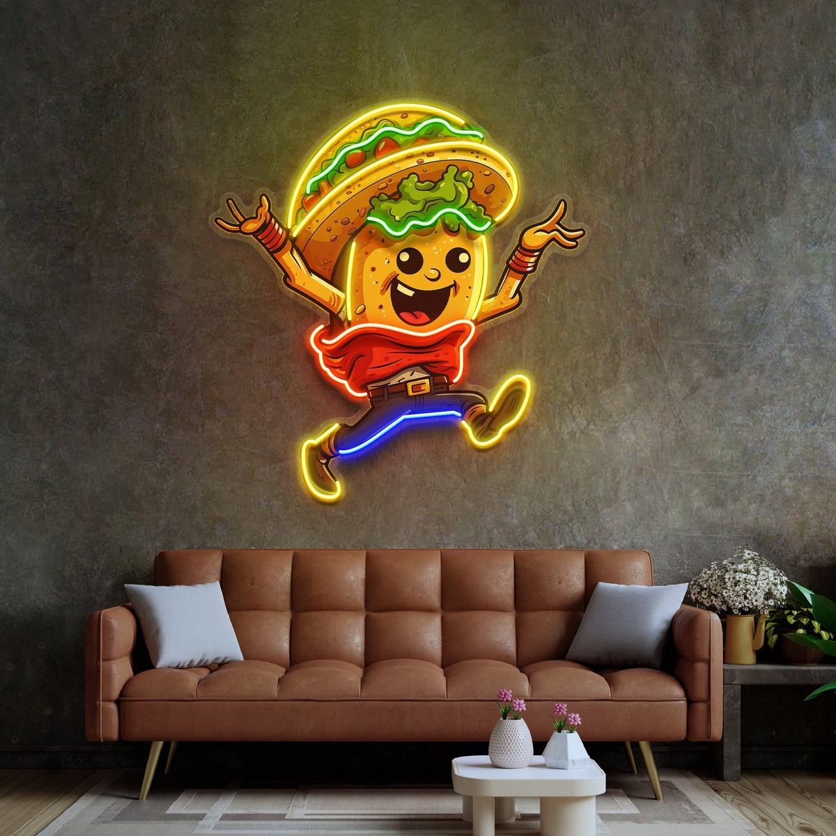 Funny Taco LED Neon Sign Light Pop Art