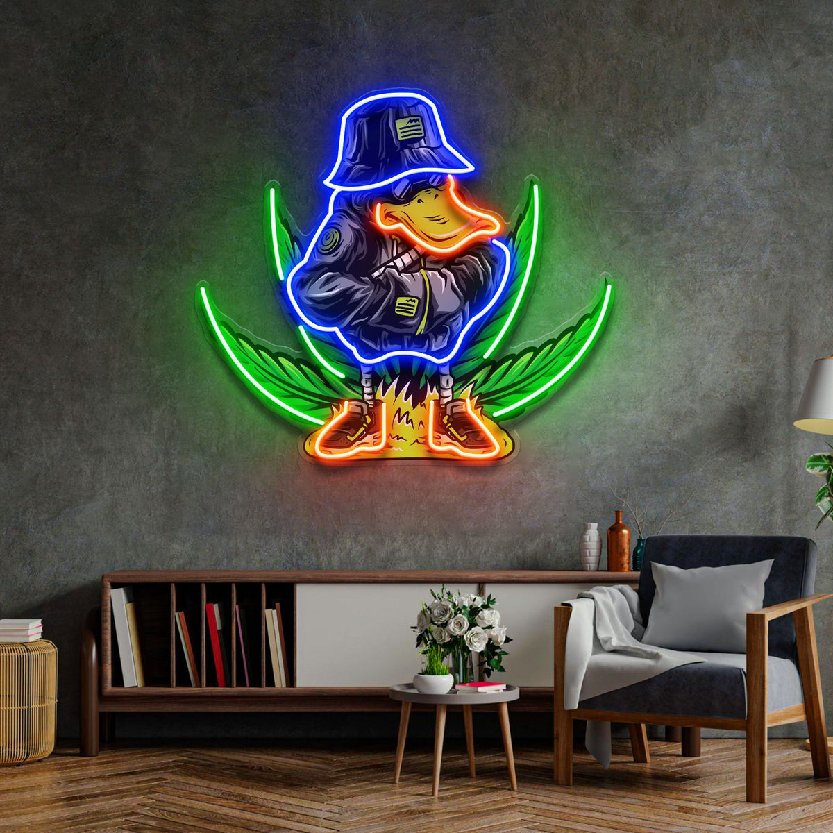 Duck In Weed LED Neon Sign Light Pop Art