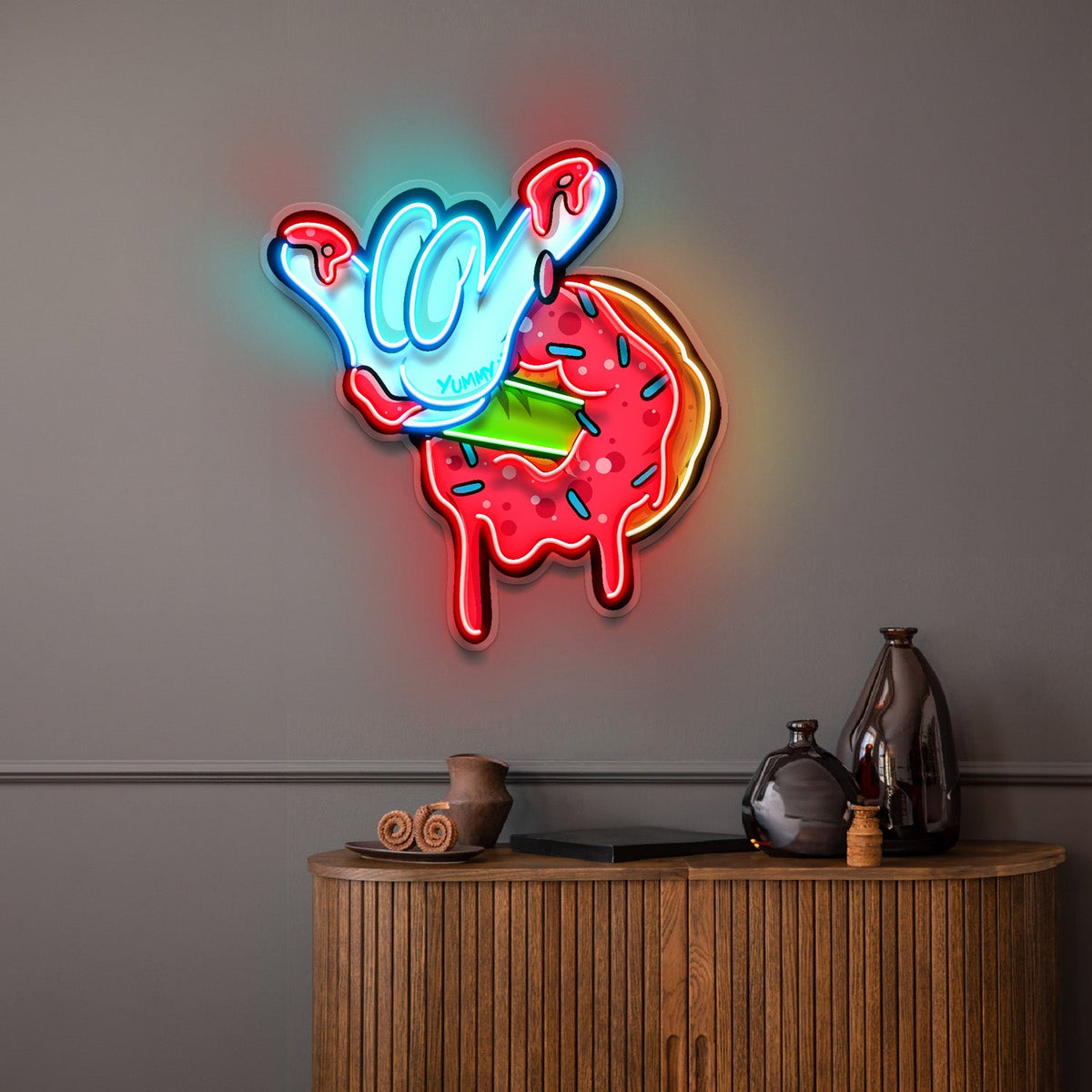 Sweet Attack Donut LED Neon Sign Light Pop Art