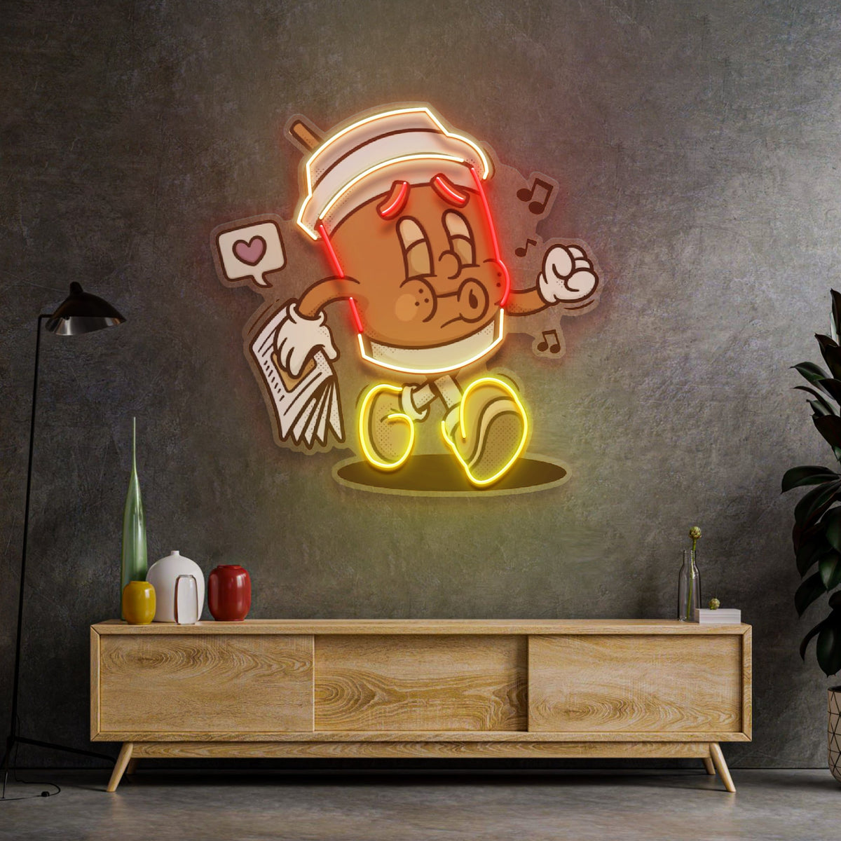 Coffee Cup Retro LED Neon Sign Light Pop Art