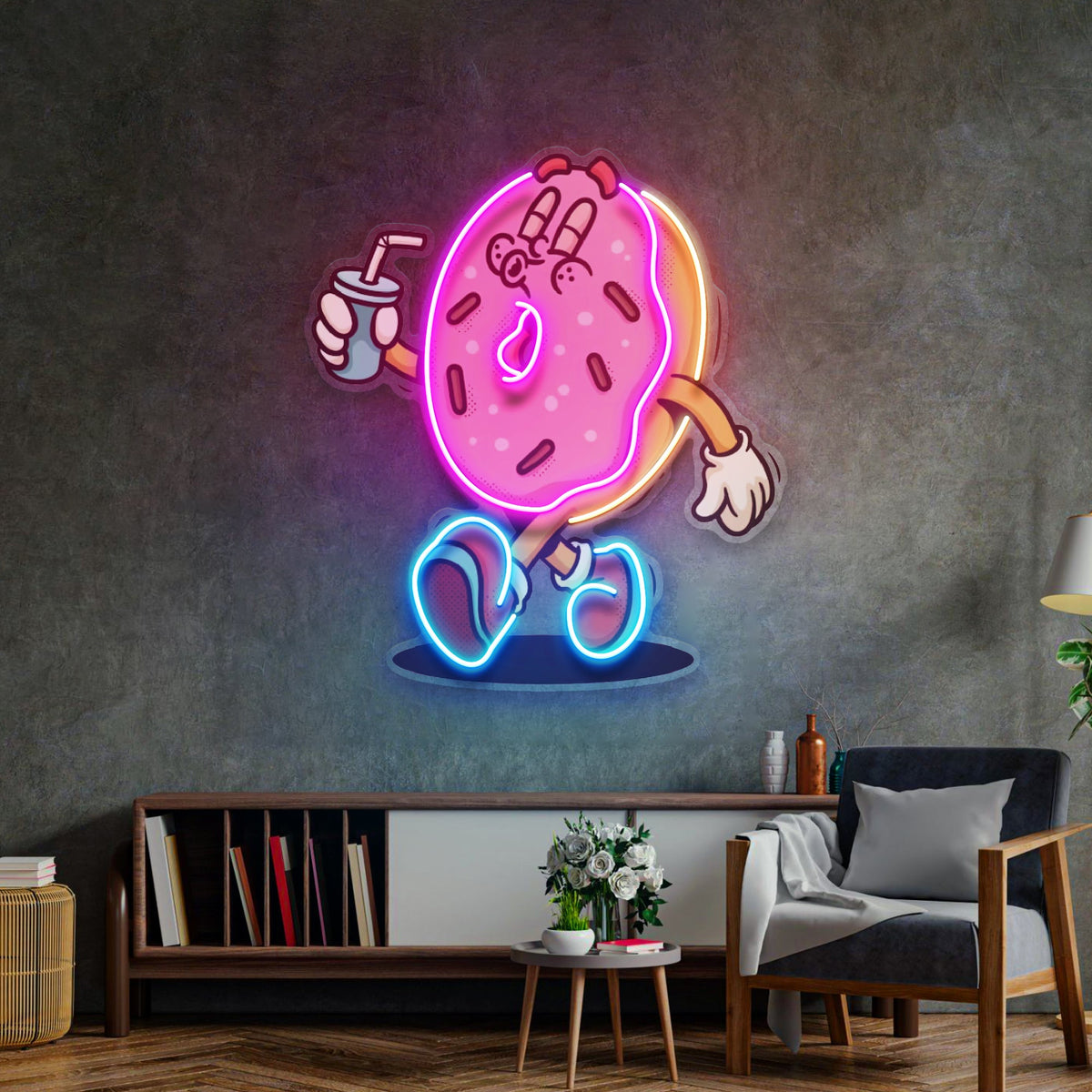 Donut Trendy Retro LED Neon Sign Light Pop Art