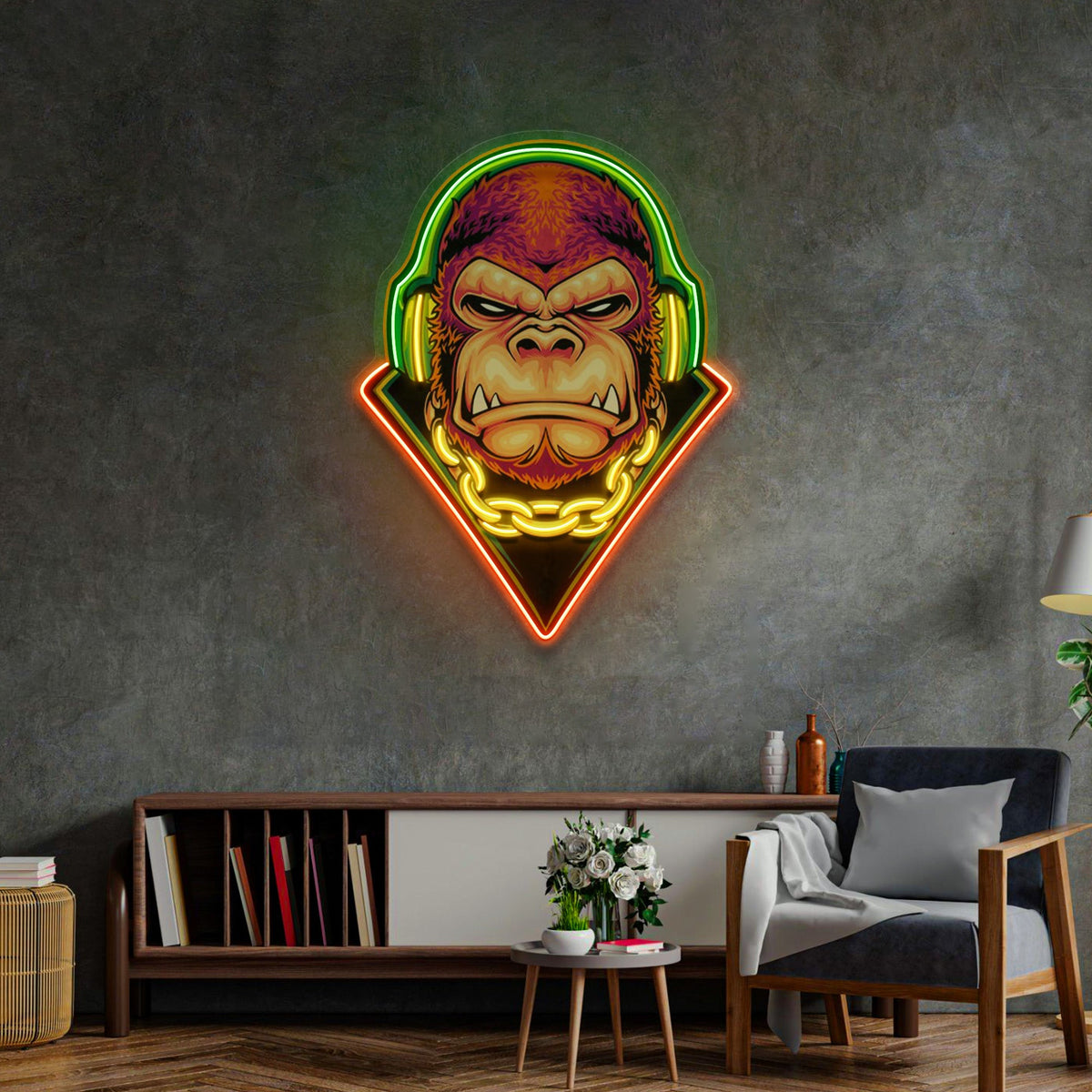 Electro Gorilla LED Neon Sign Light Pop Art