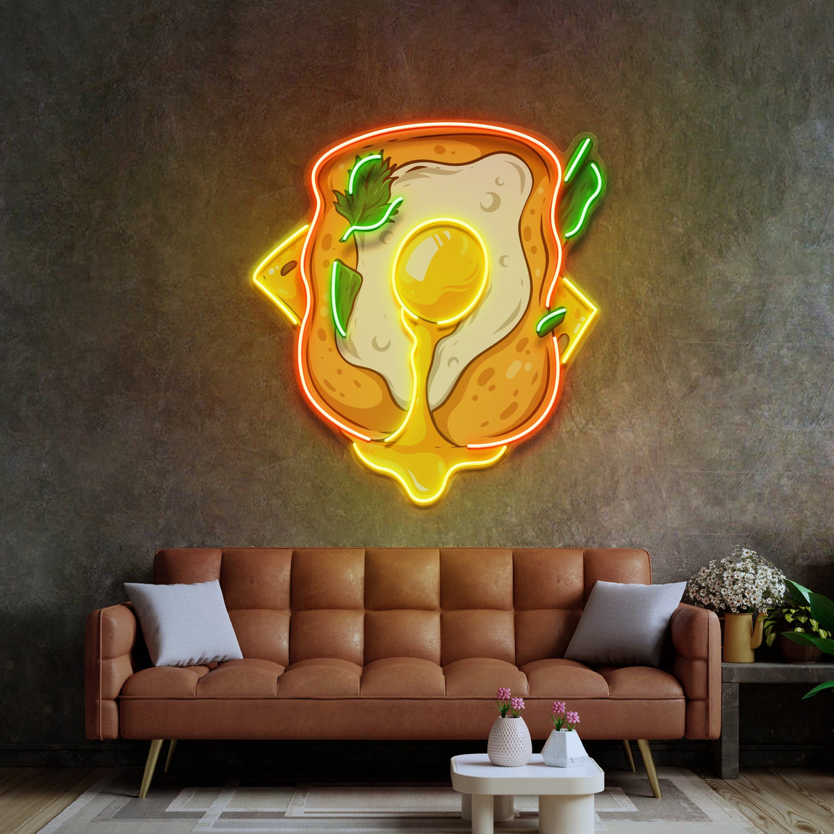 Sandwich with Egg LED Neon Sign Light Pop Art