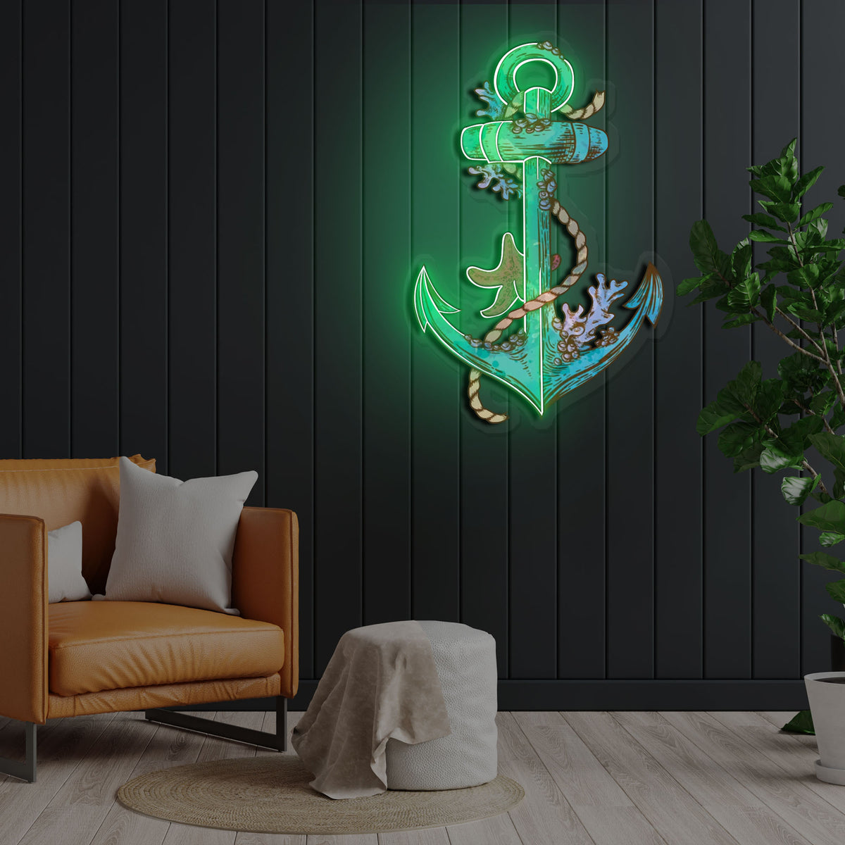 "Anchors Up" Neon x Acrylic Artwork