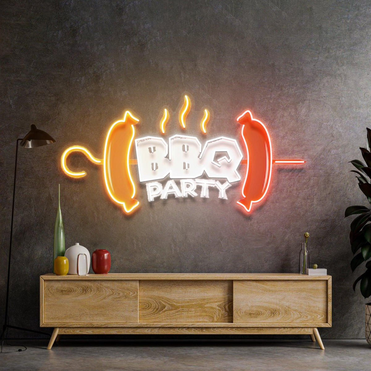 BBQ Party Led Neon Acrylic Artwork