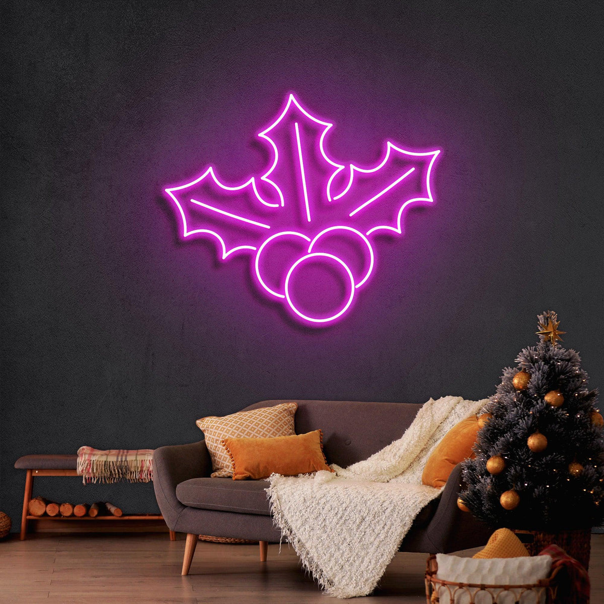 Christmas Holly Flex Neon Sign