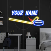 Custom Name Hockey Gift For Kids Artwork Led Neon Sign Light