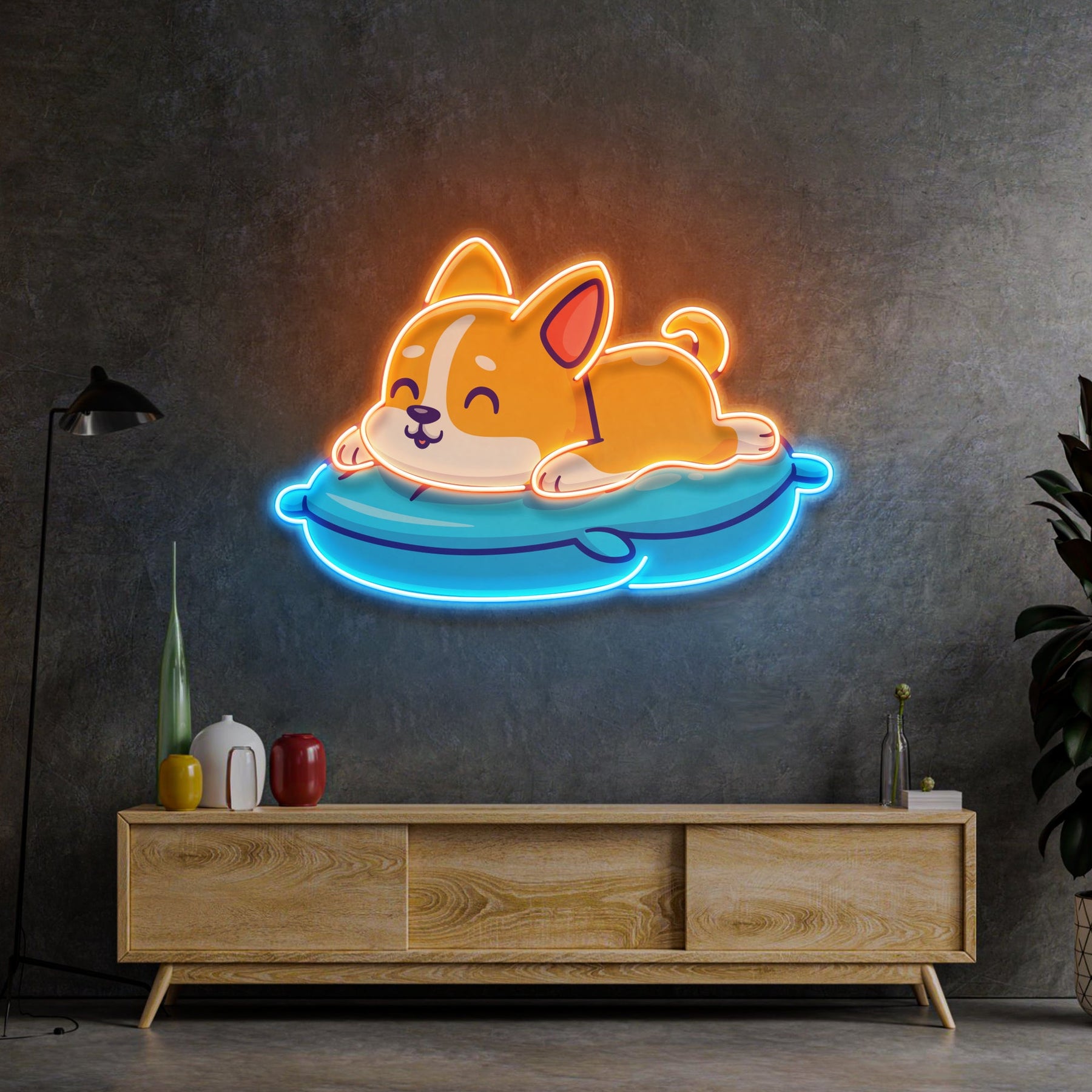 Cute Cat Chilling LED Neon Sign Light Pop Art