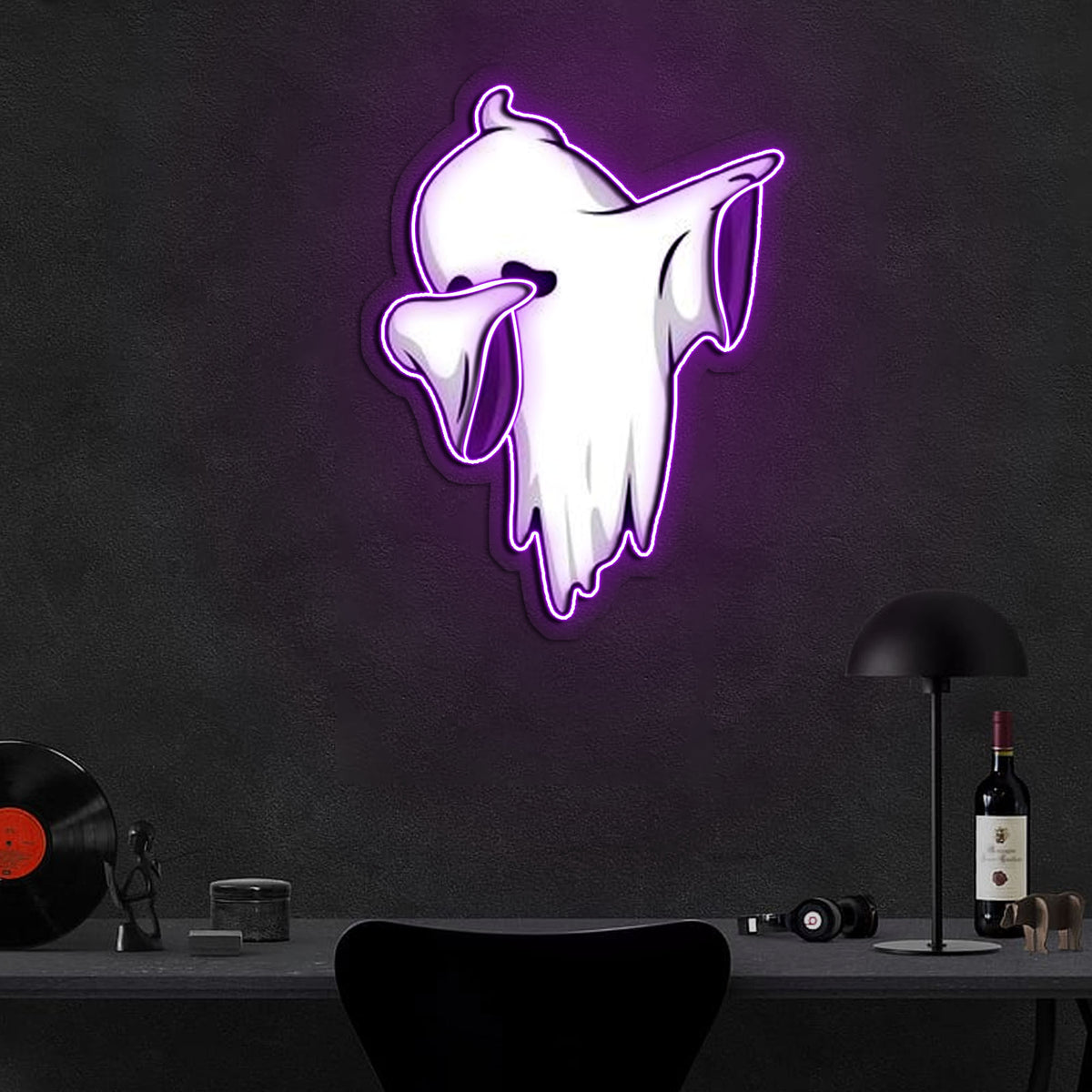 Ghost dabbing Neon Sign x Acrylic Artwork