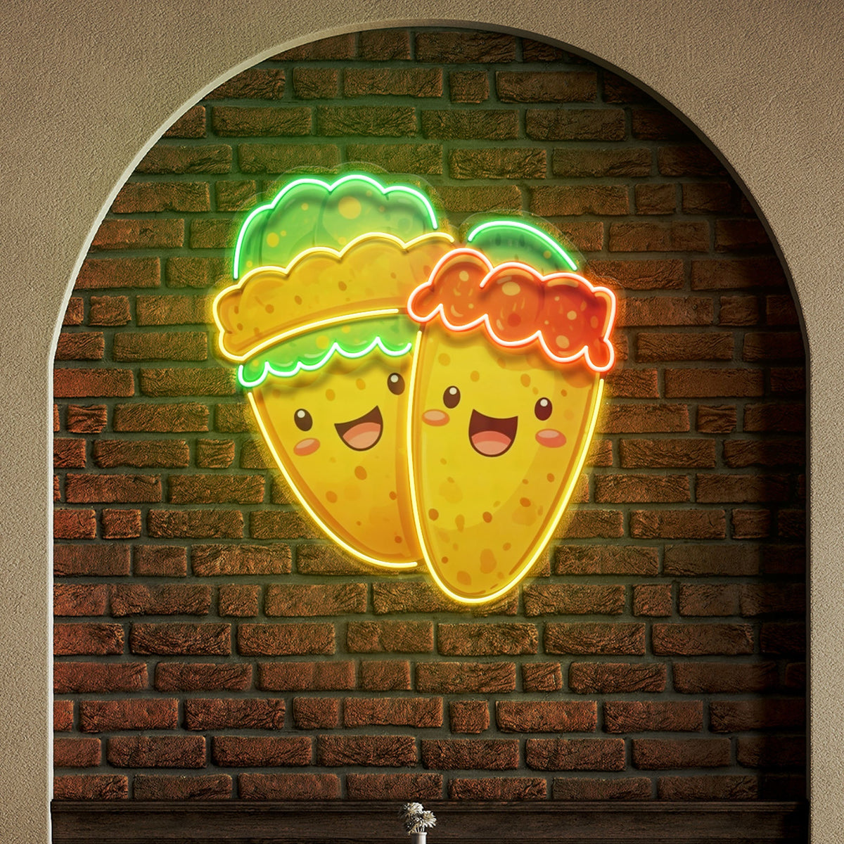 Custom Name Tacos Color Trait Restaurant Decor Artwork Led Neon Sign Light