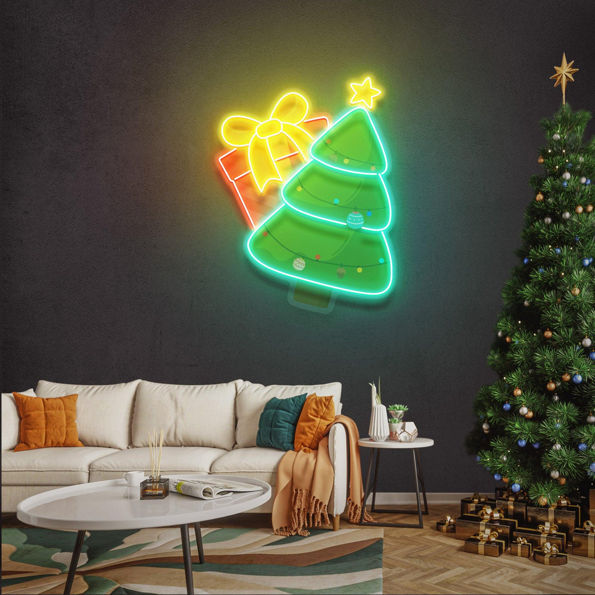 Christmas Tree Gift LED Neon Acrylic Artwork