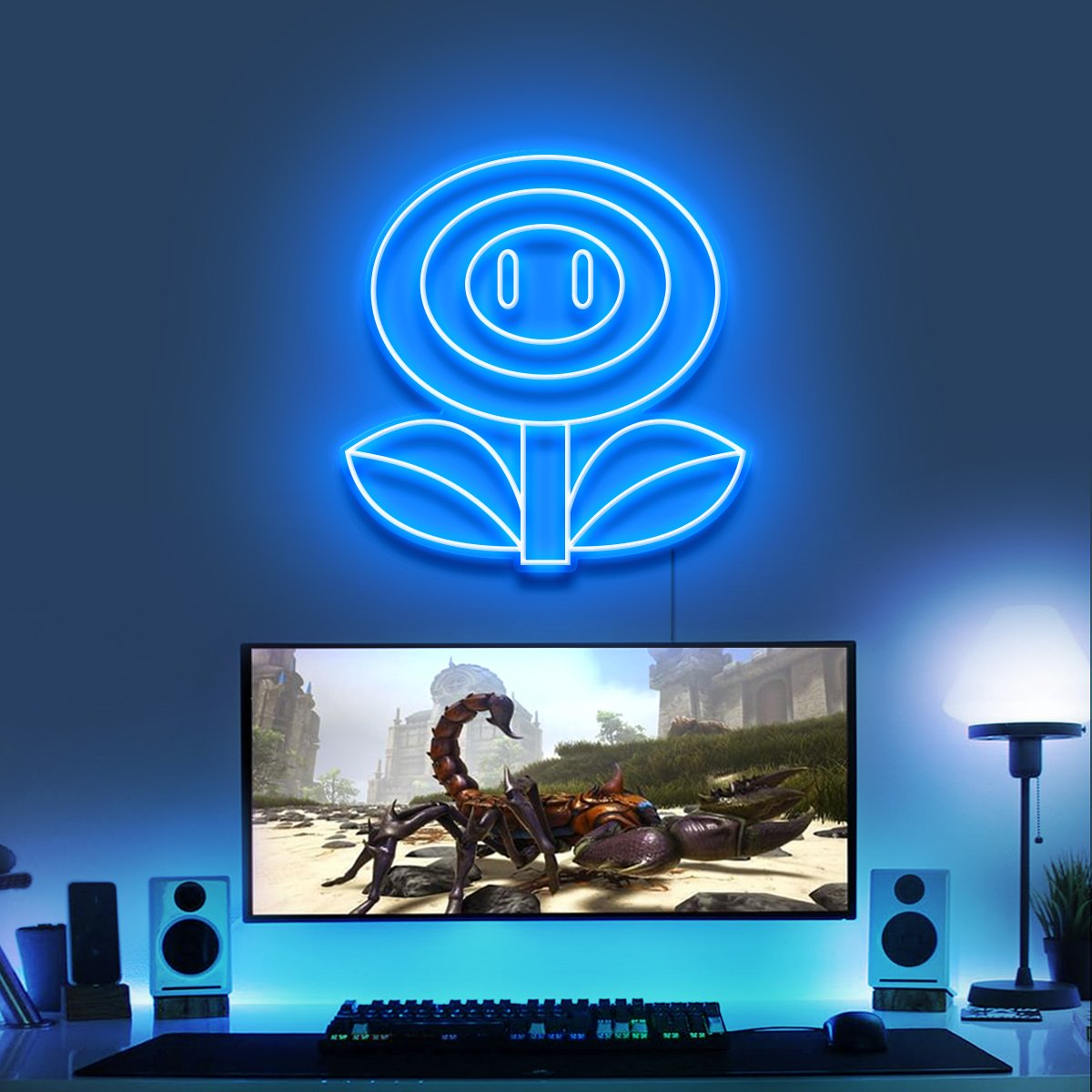 "Flower Power" Gaming Neon Sign