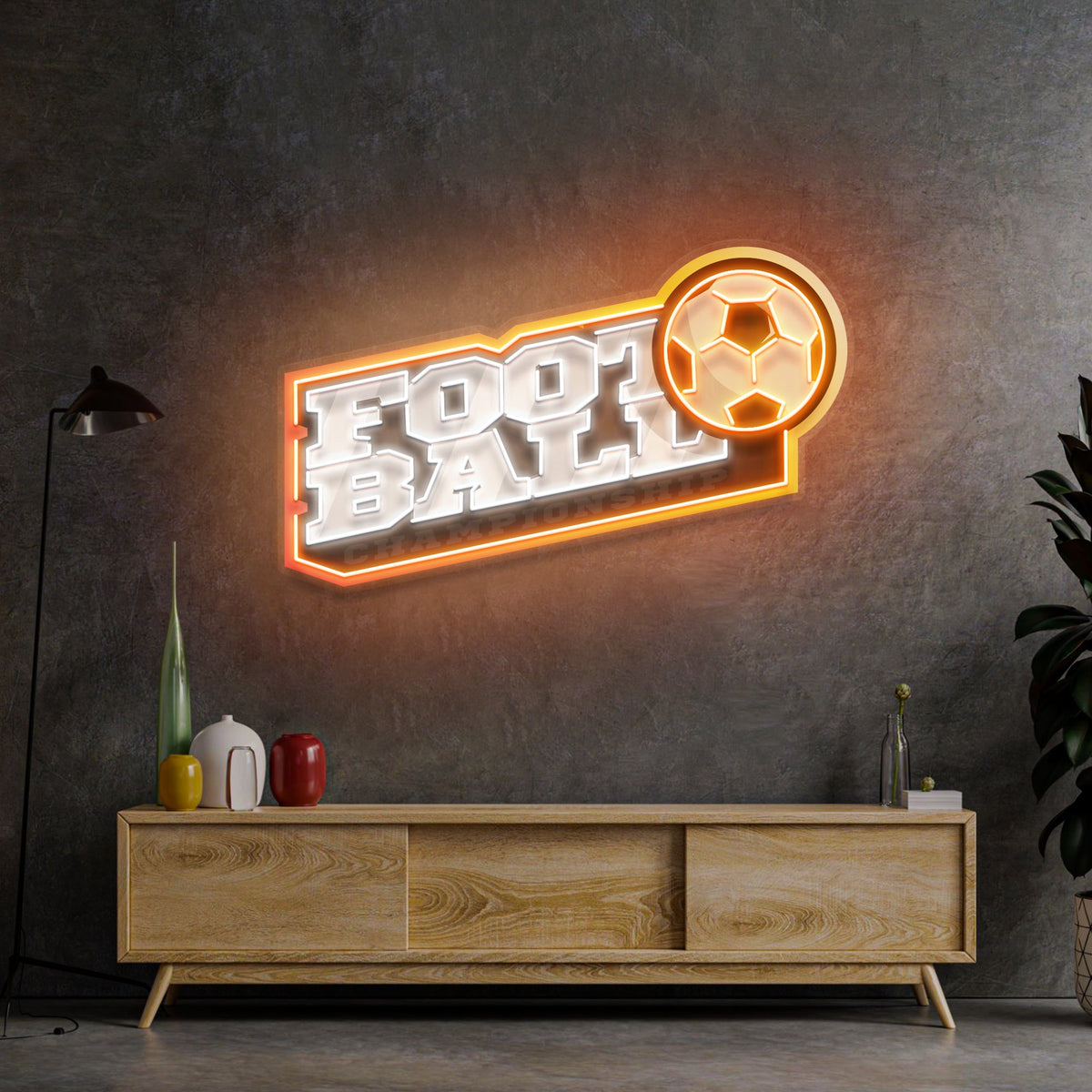 Football LED Neon Sign Light Pop Art