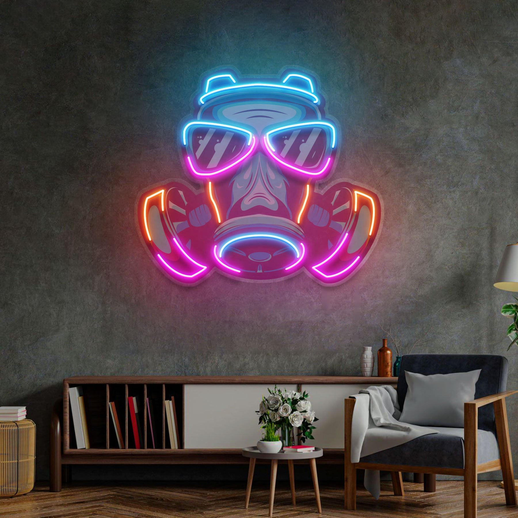 Mask LED Neon Sign Light Pop Art