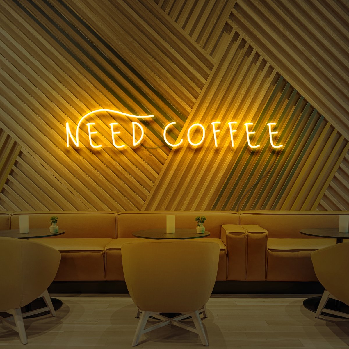 "Need Coffee" Neon Sign for Cafés