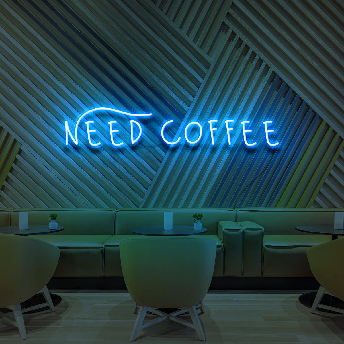 "Need Coffee" Neon Sign for Cafés
