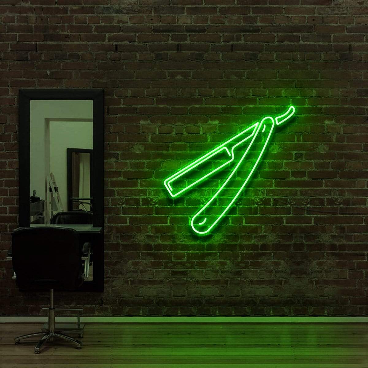 "Razor Blade" Neon Sign for Hair Salons & Barbershops