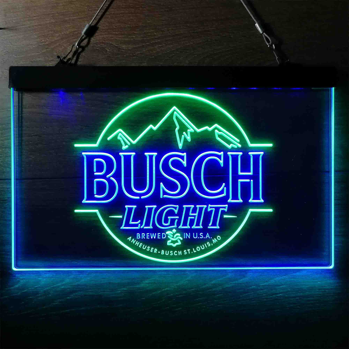 JDLD Busch Light Beer Neon Sign - 20x16 Inch Glass & Acrylic, LED Neon For Home Bar, Game Room, Pub Decor