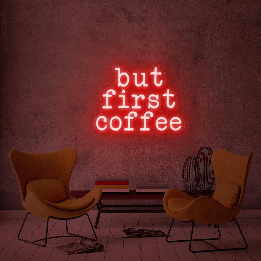 but first coffee neon sign cover