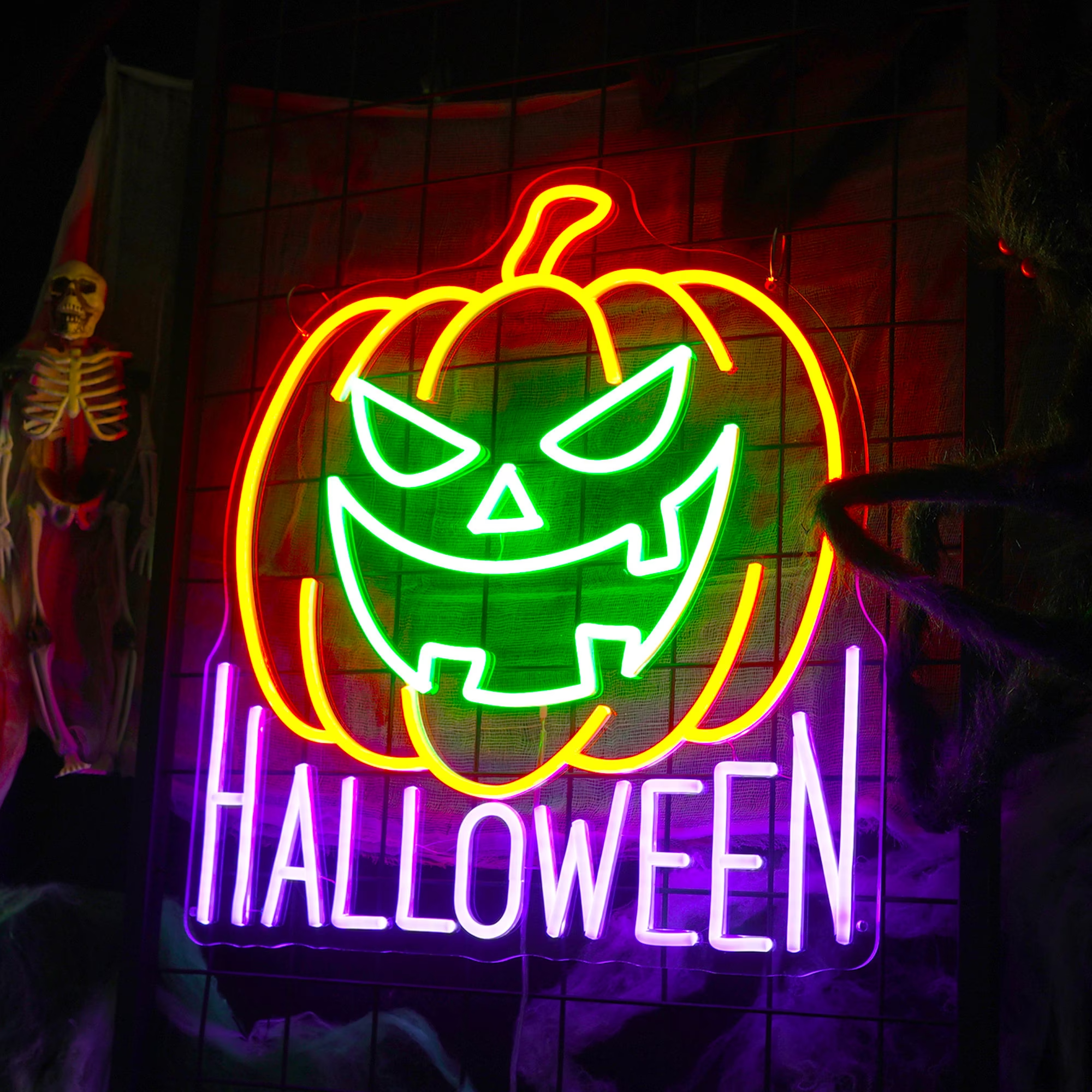 halloween neon sign cover