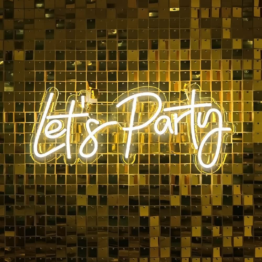 let's party neon sign cover