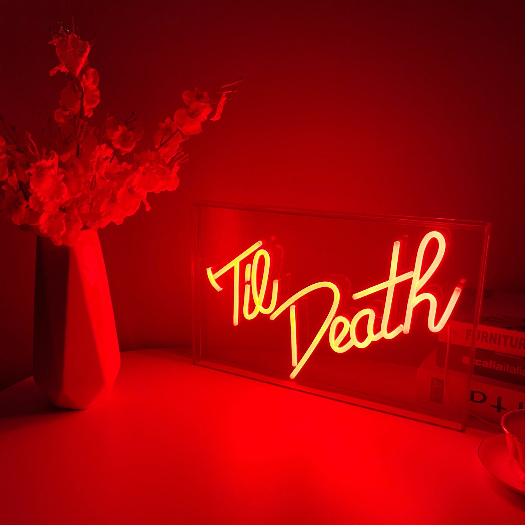 til death neon sign cover