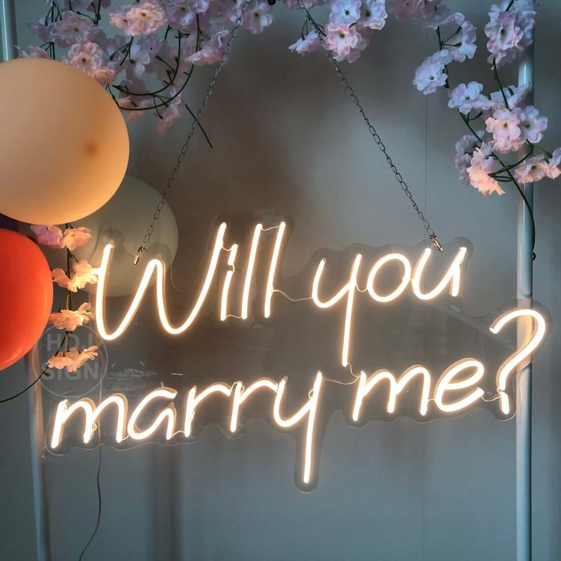 will you marry me neon sign cover