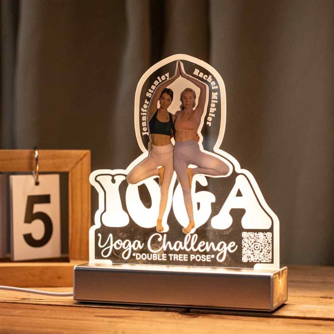 Yoga Challenge "Double-tree" Pose Night Light Souvenir SGTN036