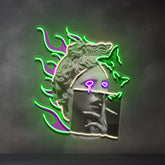 Smoking Art In Collapse Art LED Neon Sign Light Pop Art