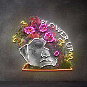 Flowers Bloom Up Collapse Art LED Neon Sign Light Pop Art