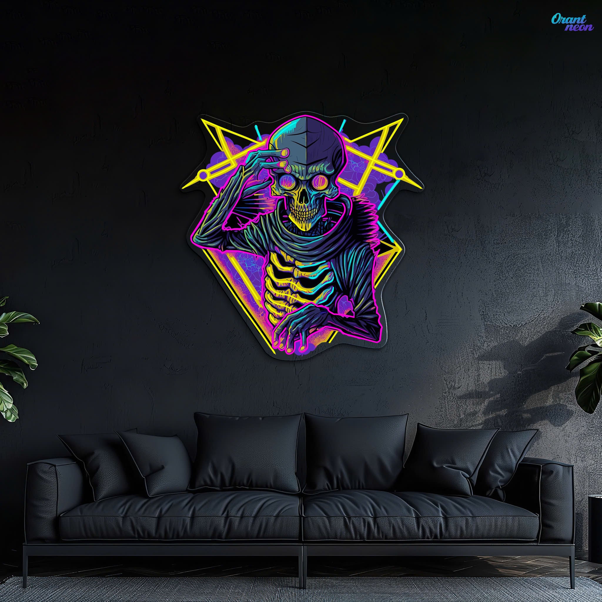 Skull & Sound: The Producer’s Pulse Neon Sign Light Artwork