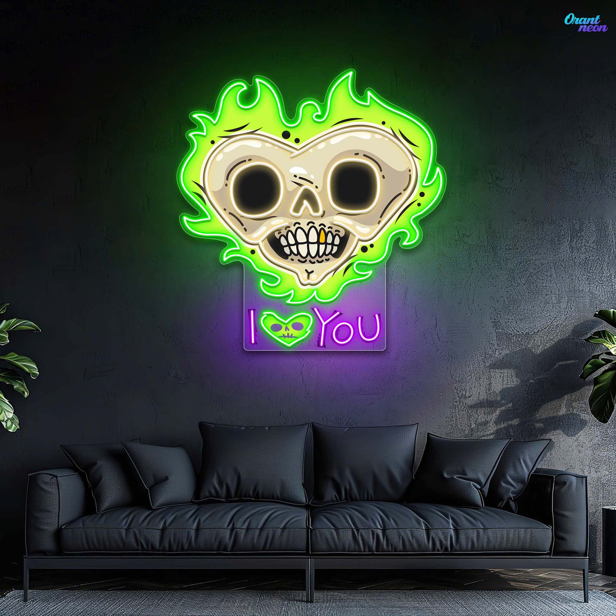 Fires of Desire, Shadows of Death Best Gift for Valentine Neon Sign Artwork