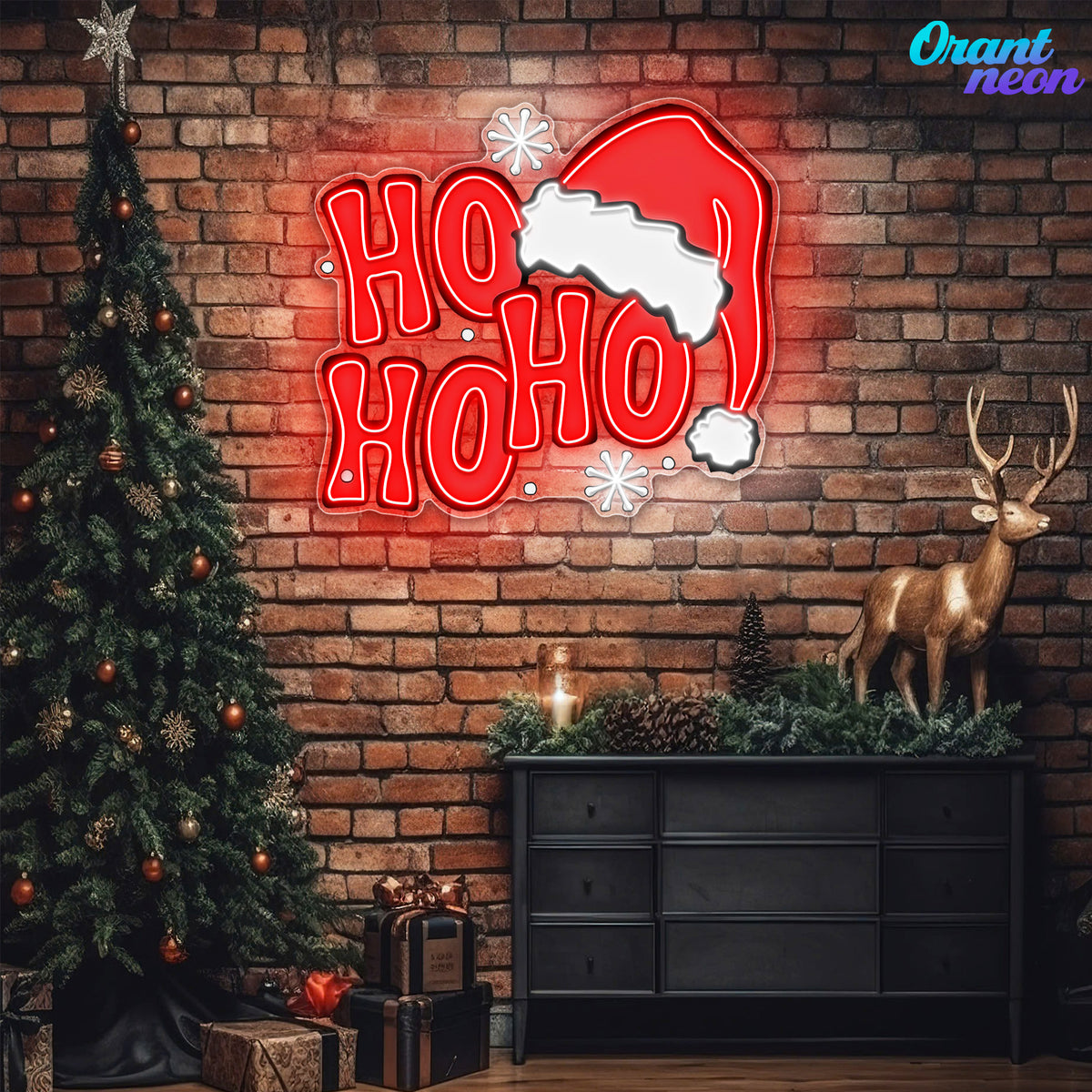 Ho Ho Ho-lly Jolly Neon Sign Light Artwork