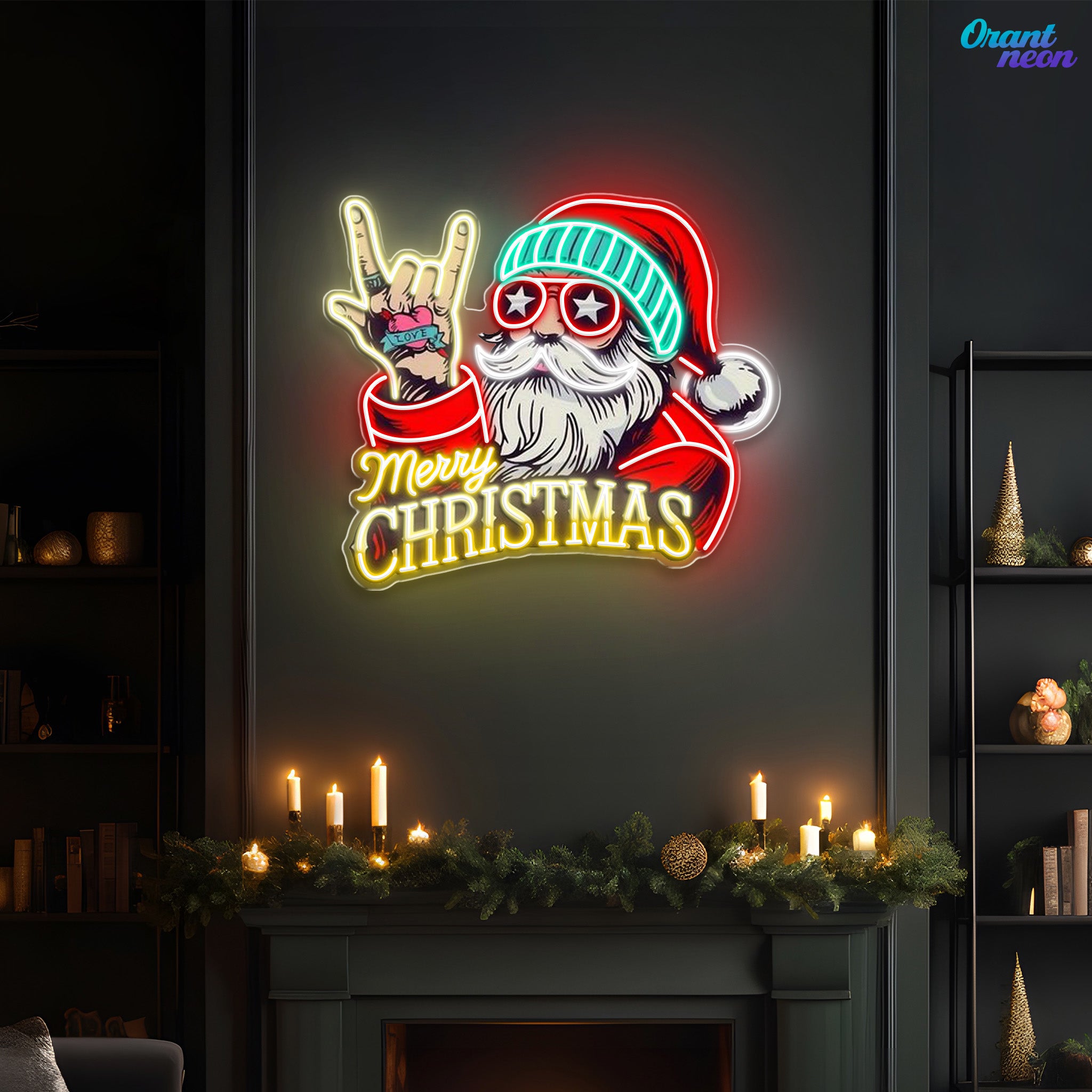 Santa Says YOLO: Christmas Glow Neon Sign Light Artwork