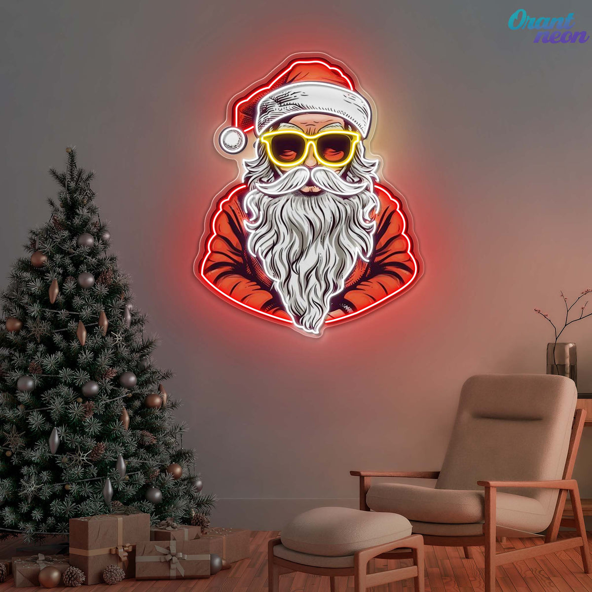 Cool Santa Clause Neon Sign Light Artwork Collection