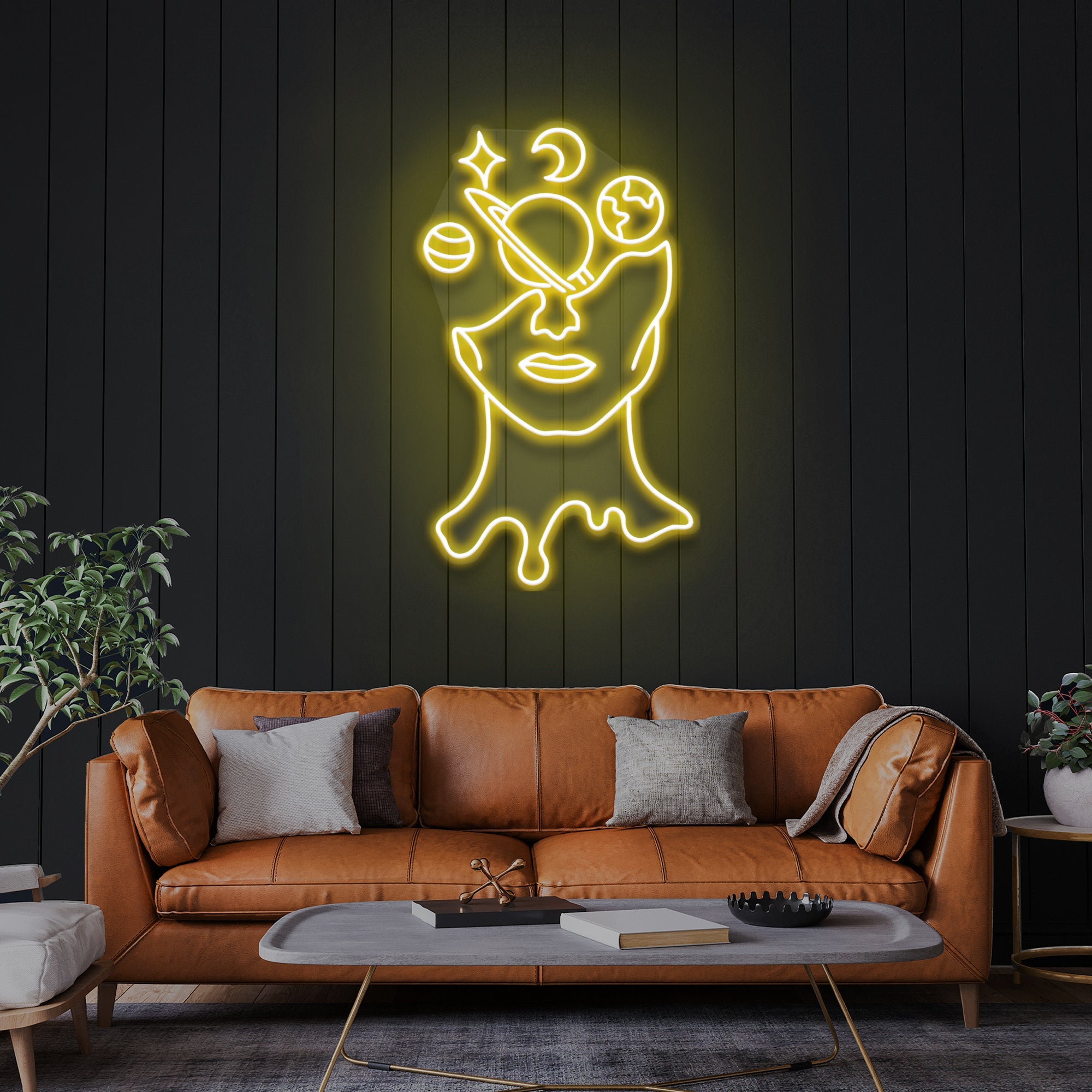 Galaxy Brain Led Neon Sign Light