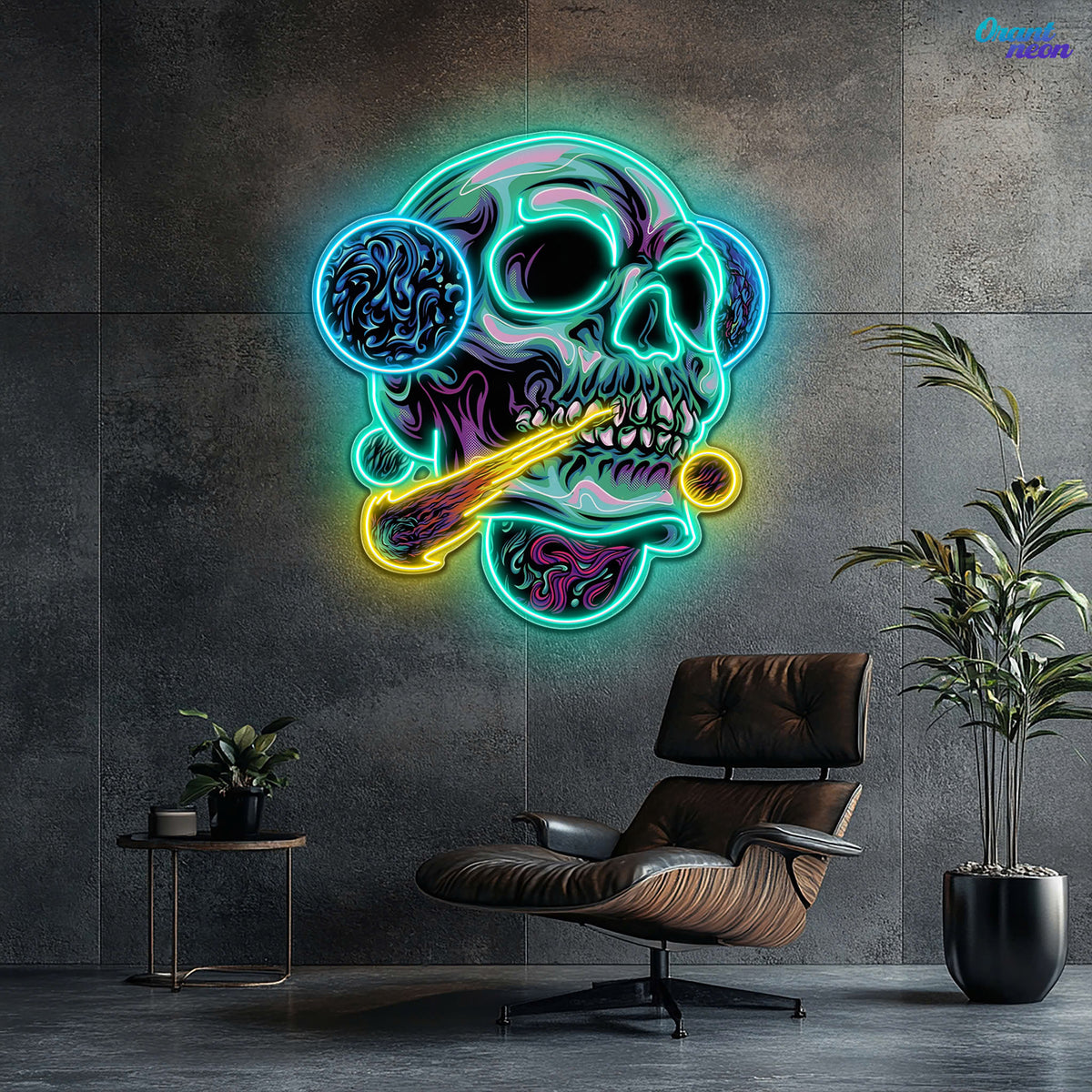 Galactic Skull Neon Sign Light Artwork