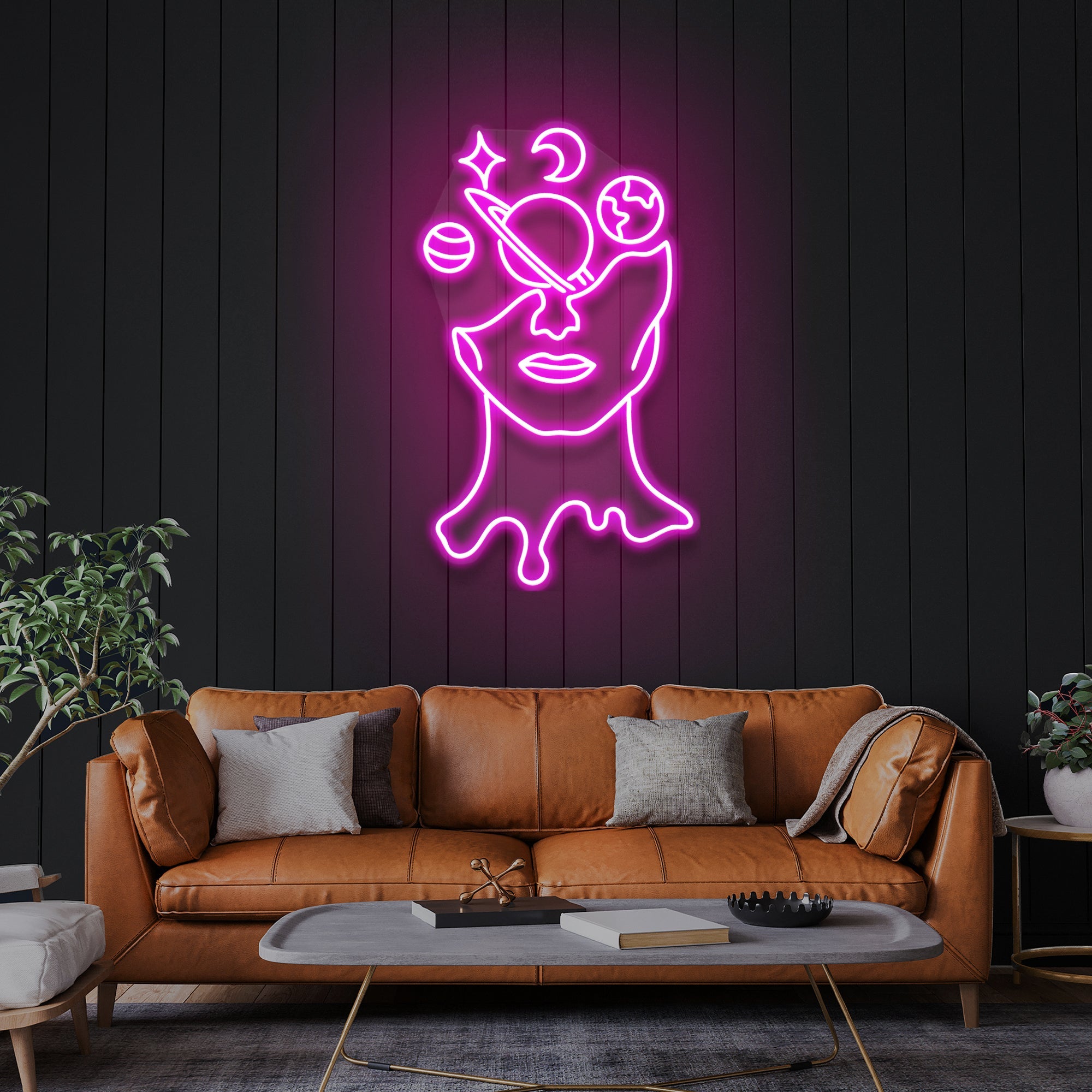 Galaxy Brain Led Neon Sign Light