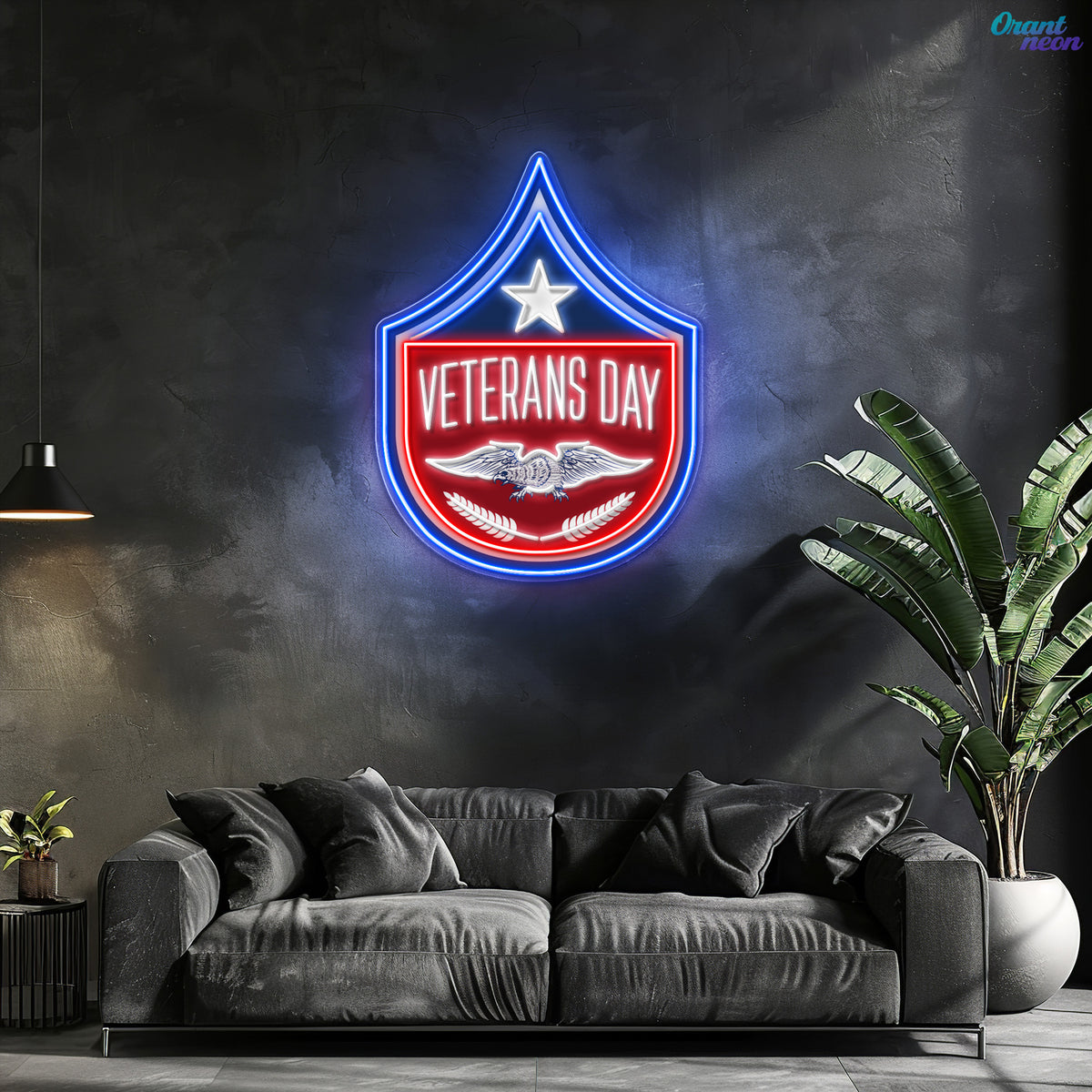 Gratitude in Neon: Veterans Day Neon Sign Light Artwork