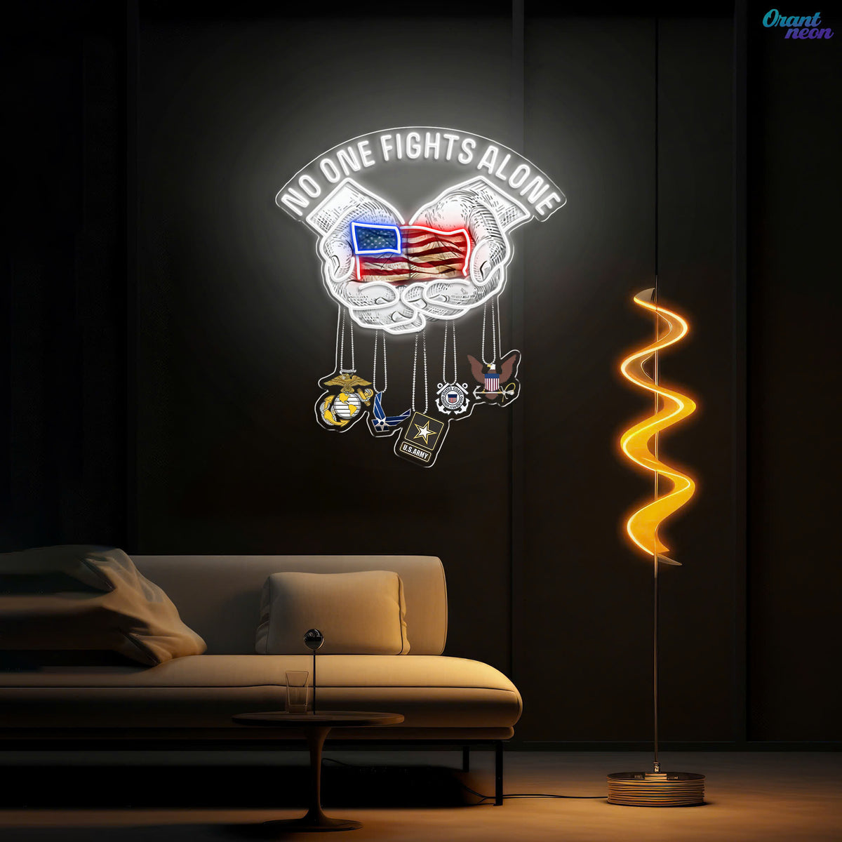 Brave & Bright: Neon Tribute to Veterans Neon Sign Light Artwork