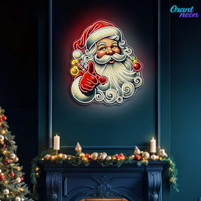 Sweet Santa: A Smile for Christmas Neon Sign Light Artwork