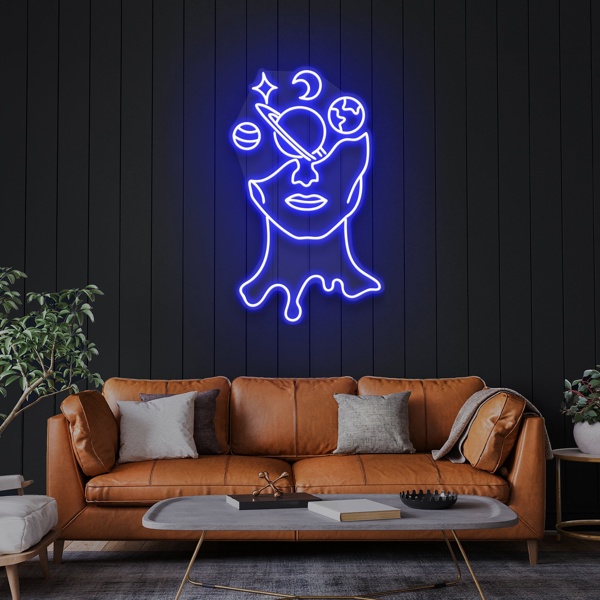 Galaxy Brain Led Neon Sign Light