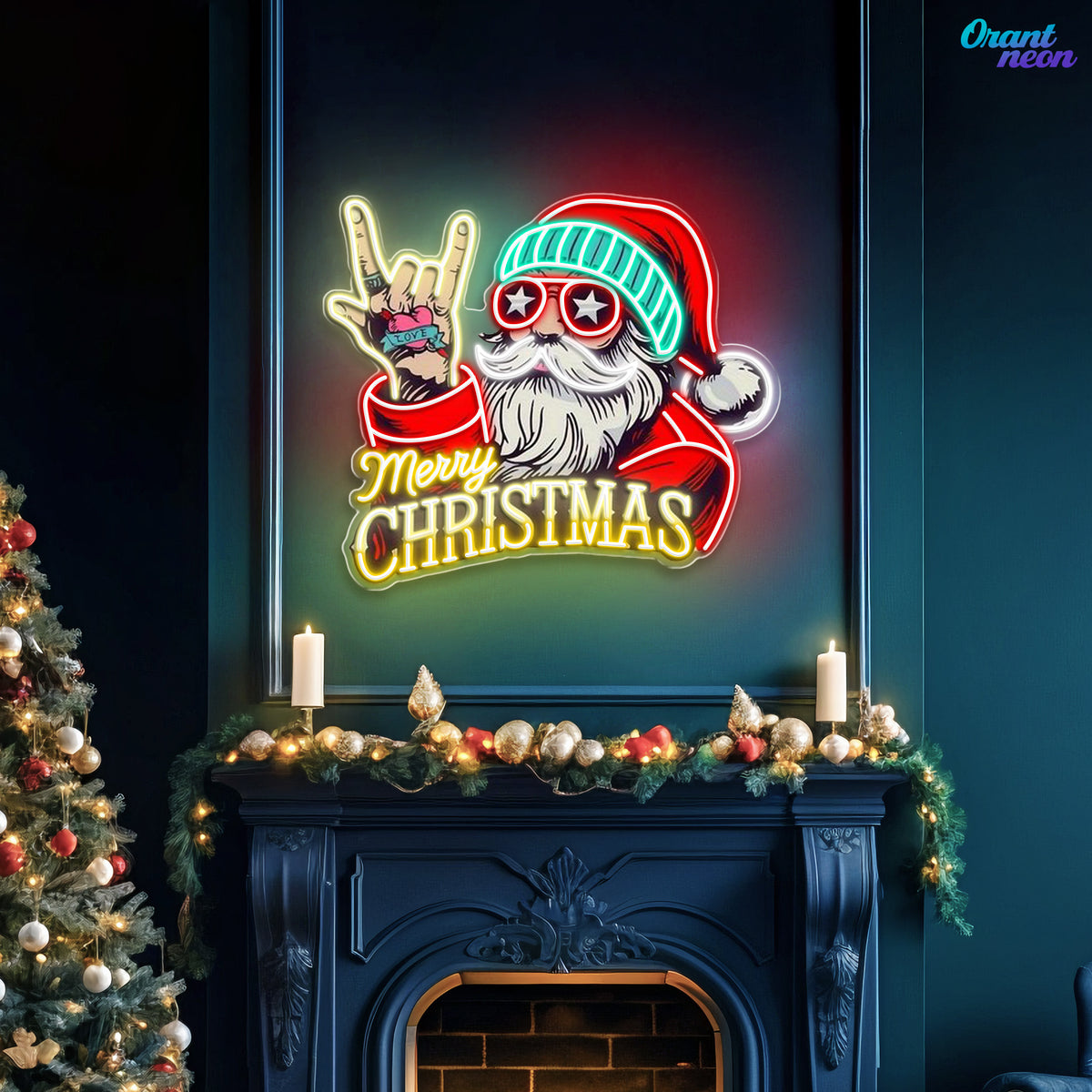 Santa Says YOLO: Christmas Glow Neon Sign Light Artwork