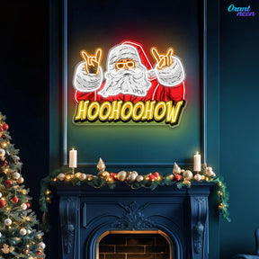 YOLO Claus: A Jolly Neon Twist Neon Sign Light Artwork