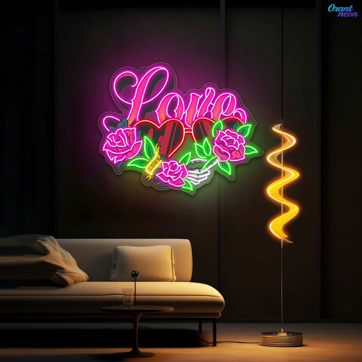 Perfect Vision of Love: Heart Glasses Edition Neon Sight Light Artwork